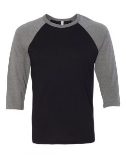 BELLA + CANVAS-Unisex Three-Quarter Sleeve Baseball Tee-3200